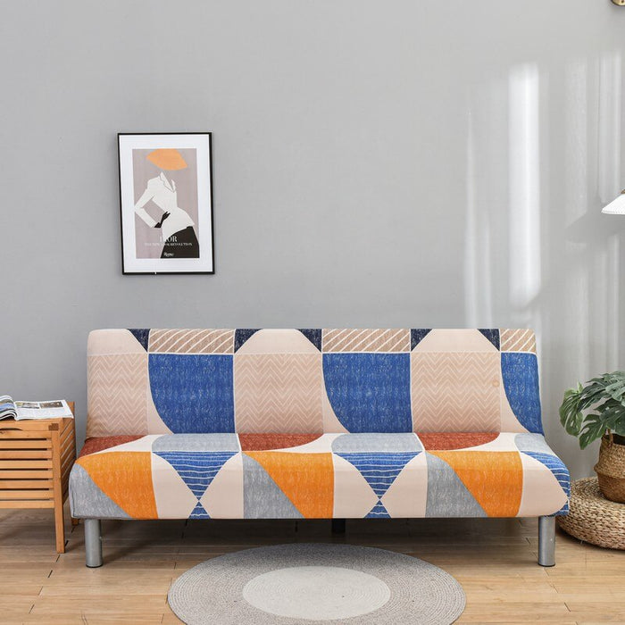 Arm less Slipcover Stretch Folding Sofa