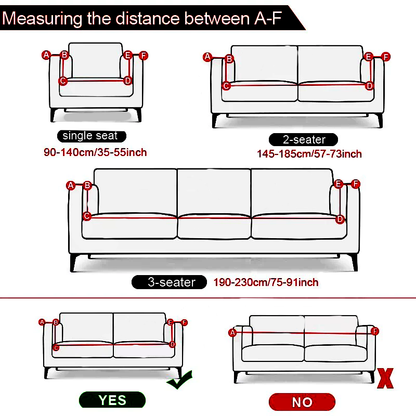 Printed L-shape Elastic Sofa Covers