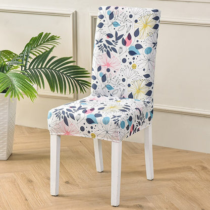 Elastic Printed Dining Chair Cover