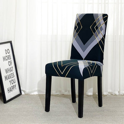 Printed Geometry Slipcover For Chair