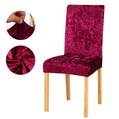 Velvet Shiny Chair Covers