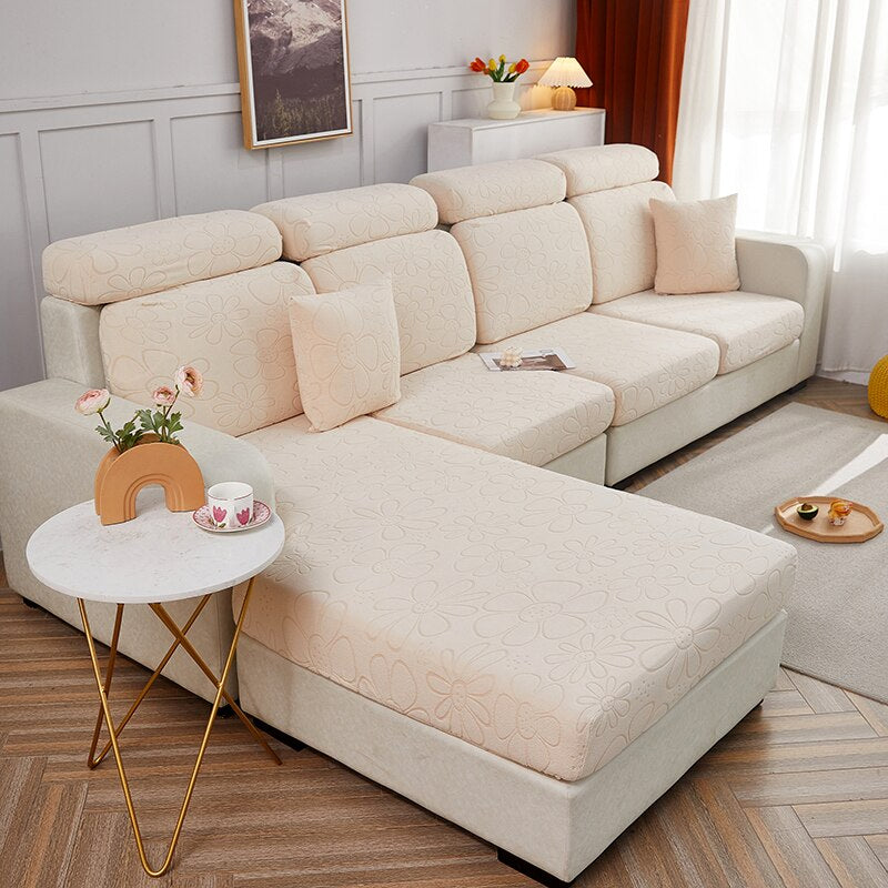 Elastic Sofa Seat Solid Color Covers