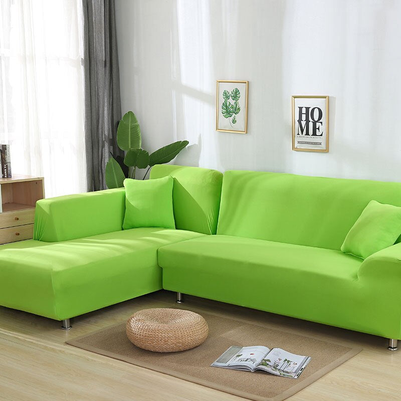 L-Style Plain Color Elastic Stretch Sofa Covers