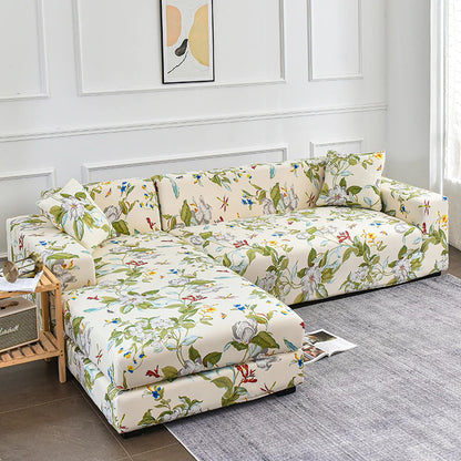 Square Printed L-shape Sofa Covers