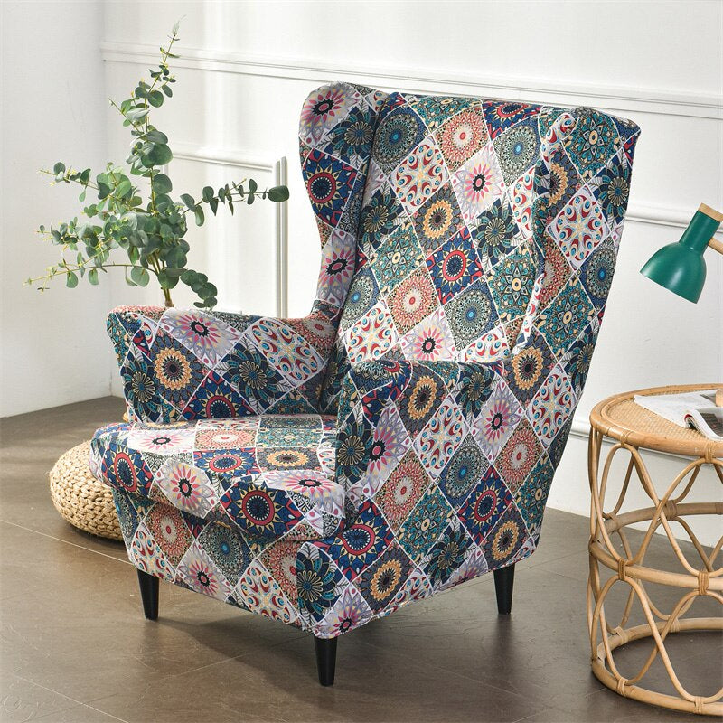 Printed Armchair Elastic Slipcover