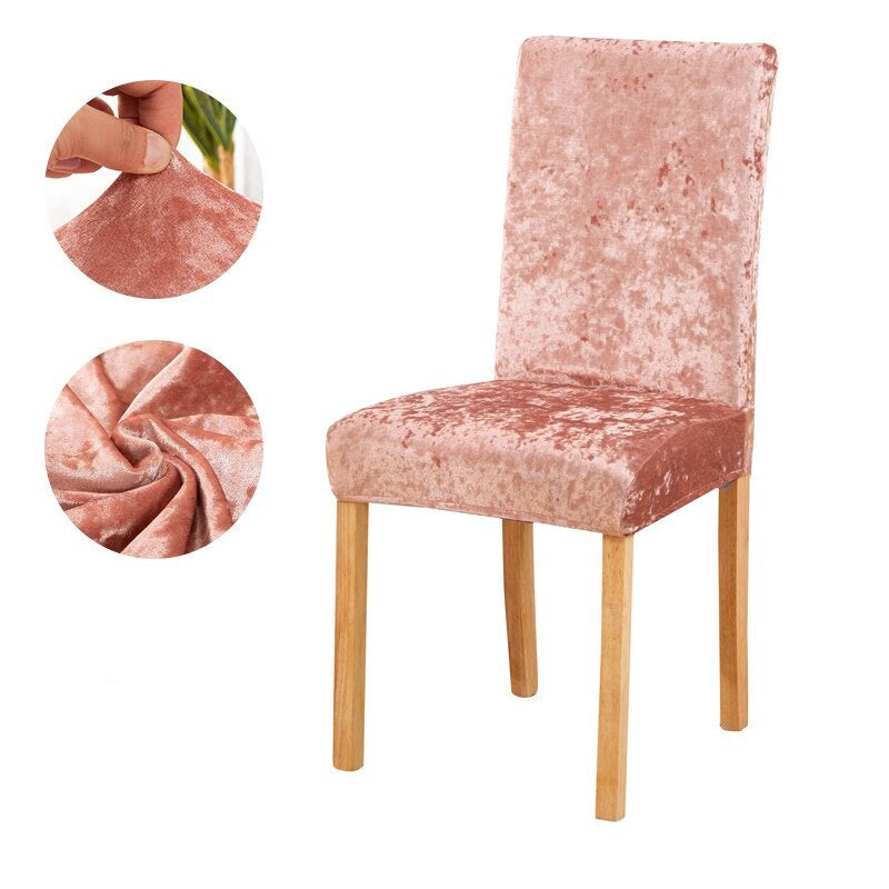 Velvet Shiny Chair Covers