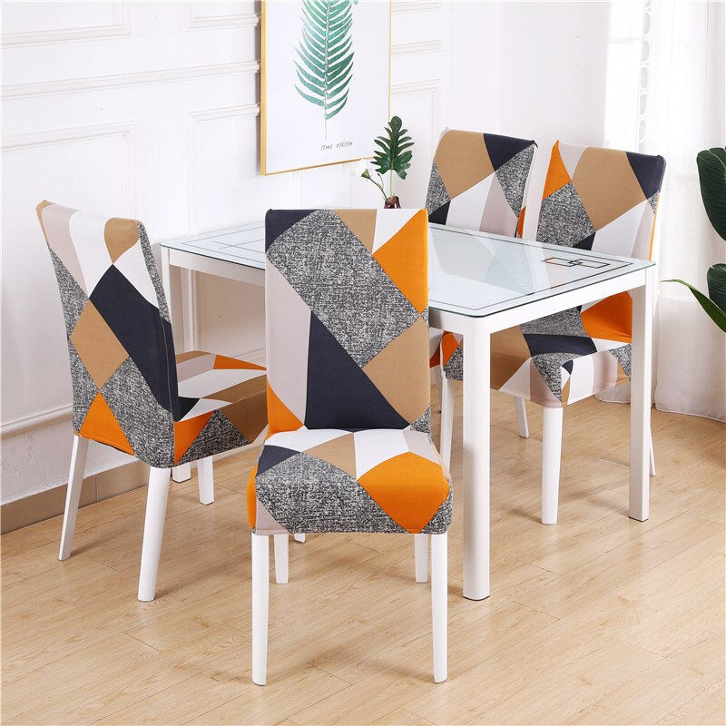 Printed Dining Elastic Chair Cover