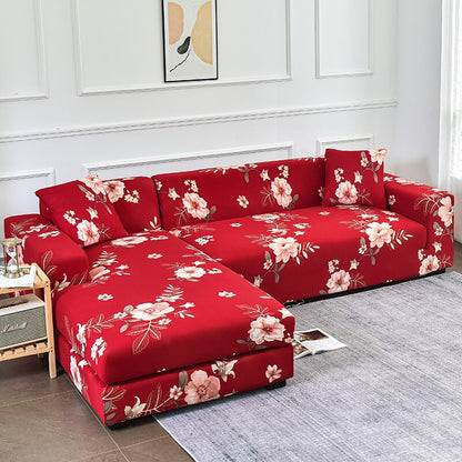 Square Printed L-shape Sofa Covers