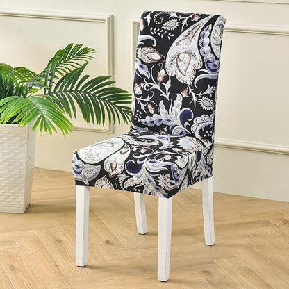 Elastic Printed Dining Chair Cover