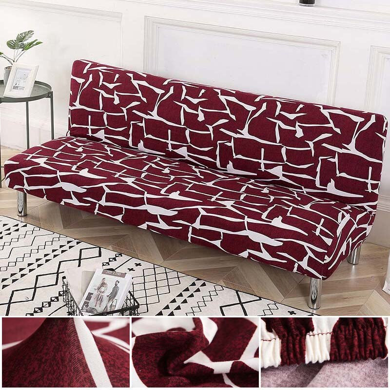 Stretch Folding Sofa Bed Cover Without Armrest