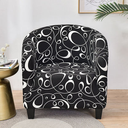 Printed Stretch Club Chair Slipcover Sofa Cover