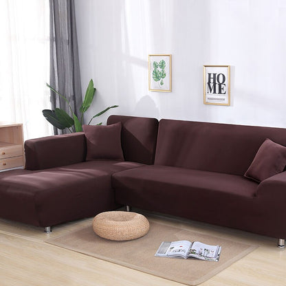 L-Style Plain Color Elastic Stretch Sofa Covers