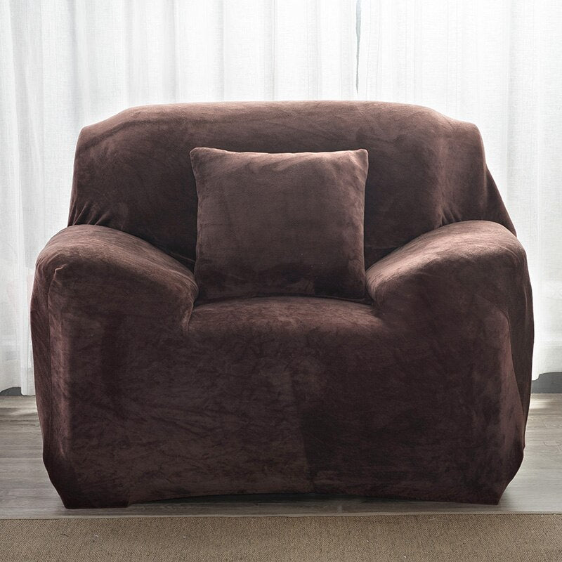 Thick Plush Fabric Sofa Cover