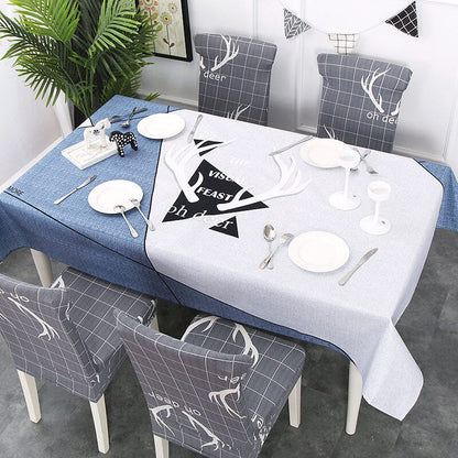 Geometric Tropical Plants Printed Chair Cover