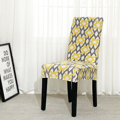 Printed Geometry Slipcover For Chair