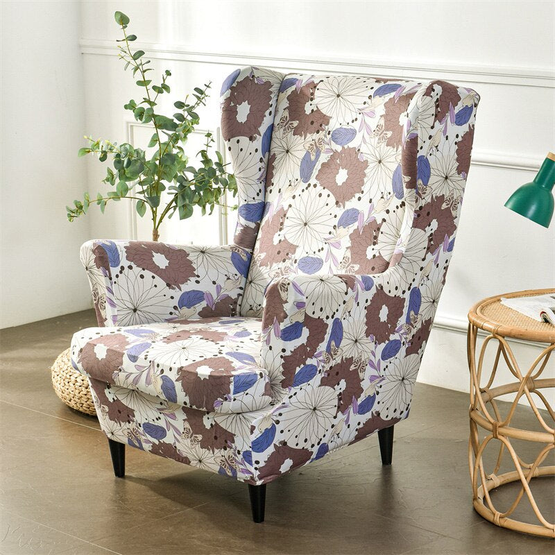 Printed Armchair Elastic Slipcover