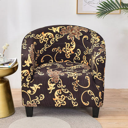 Printed Stretch Club Chair Slipcover Sofa Cover