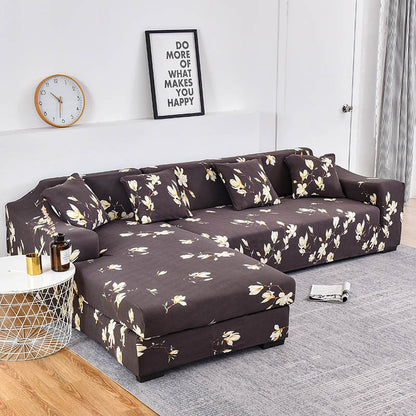 Square Printed L-shape Sofa Covers