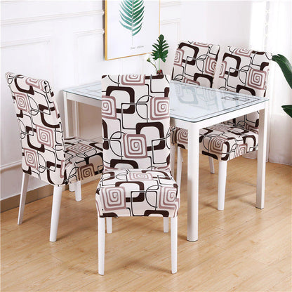 Printed Dining Elastic Chair Cover