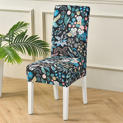 Elastic Printed Dining Chair Cover