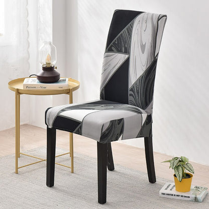 Printed Pattern Chair Cover For Dining Room