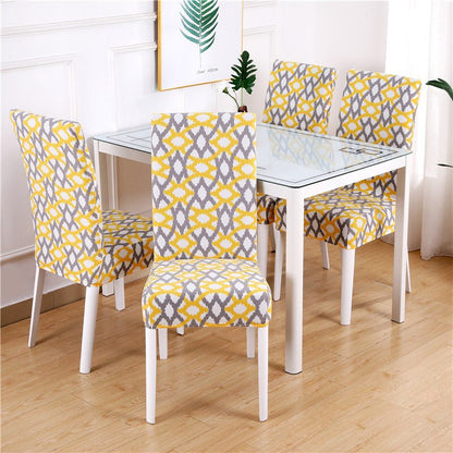 Printed Dining Elastic Chair Cover