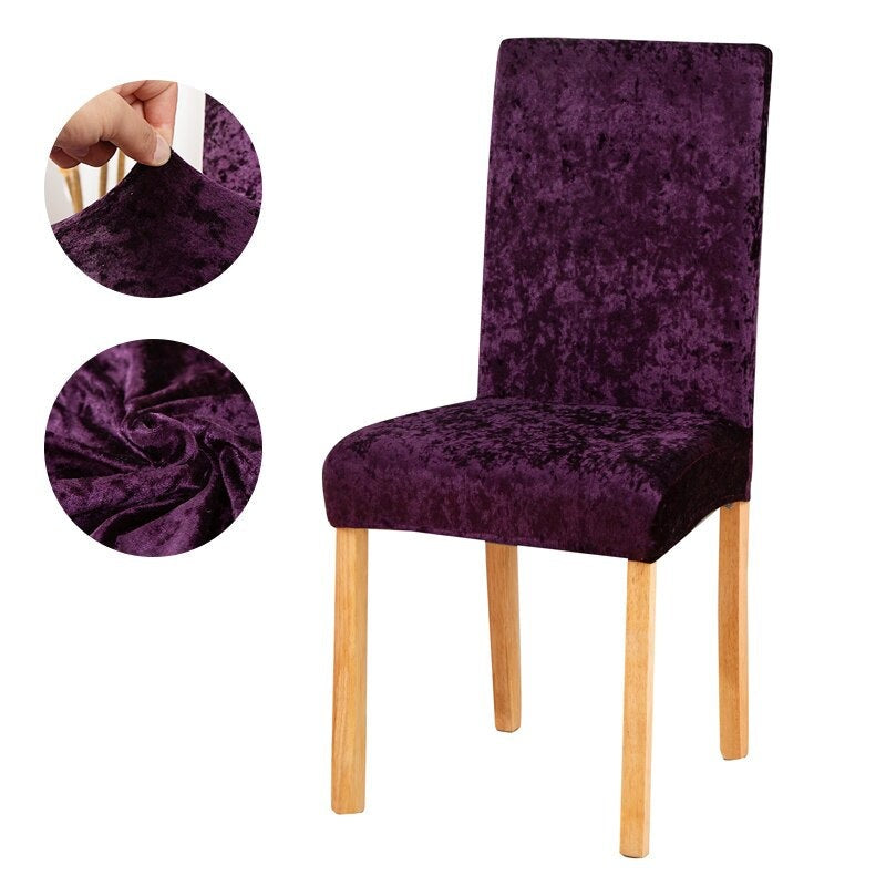 Velvet Shiny Chair Covers
