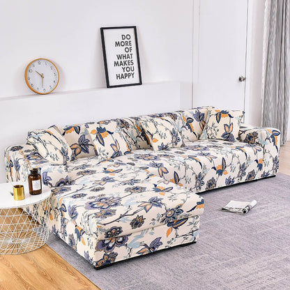 Square Printed L-shape Sofa Covers