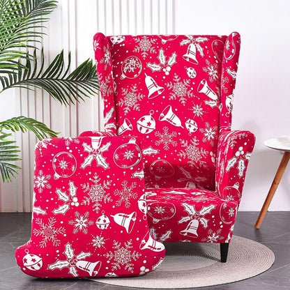 Christmas Armchair Slipcover 2-Piece