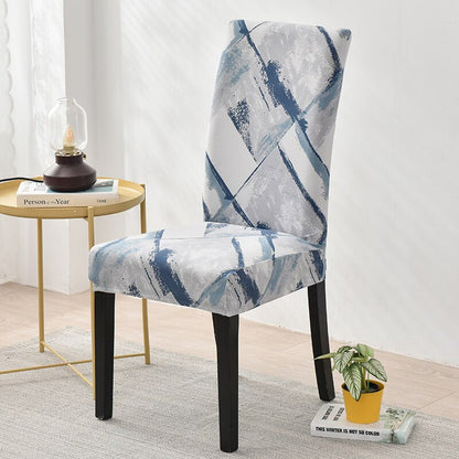 Printed Pattern Chair Cover For Dining Room