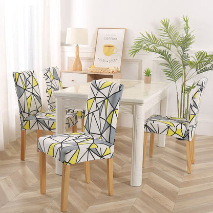 Printed Dining Elastic Chair Cover