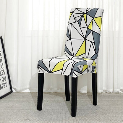 Printed Geometry Slipcover For Chair