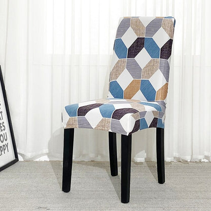 Printed Geometry Slipcover For Chair