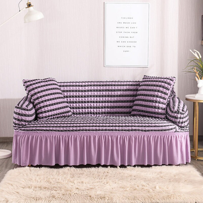 Striped Printed Stretch Sofa Cover