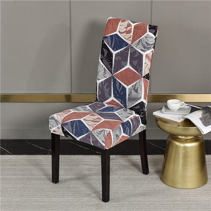 Printed Pattern Chair Cover For Dining Room