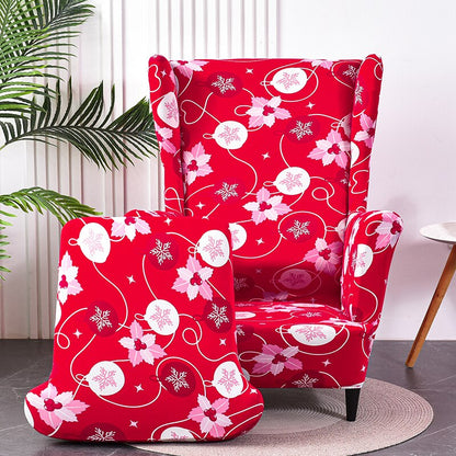 Christmas Armchair Slipcover 2-Piece