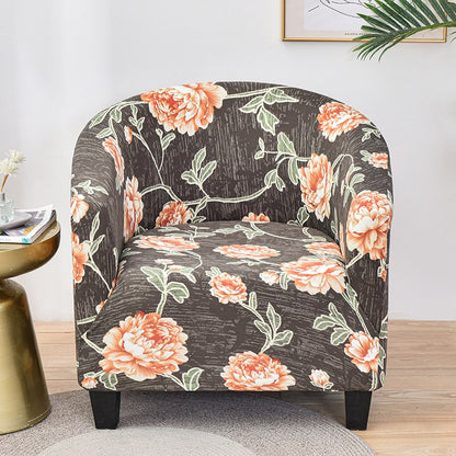 Printed Stretch Club Chair Slipcover Sofa Cover