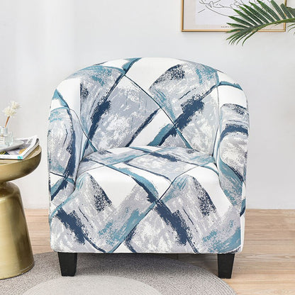 Printed Stretch Club Chair Slipcover Sofa Cover