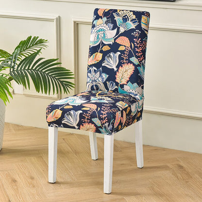 Elastic Printed Dining Chair Cover