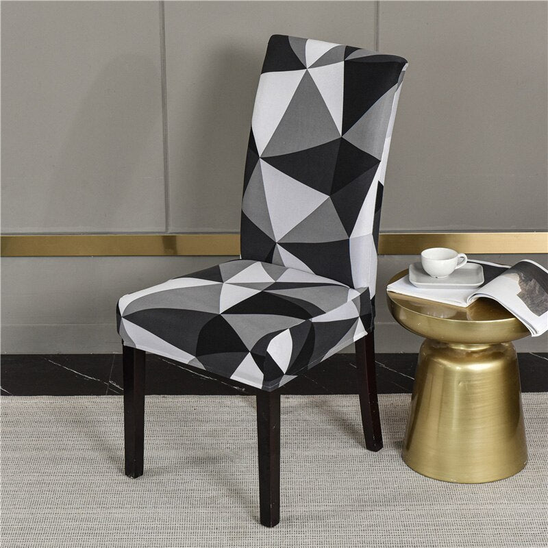 Printed Pattern Chair Cover For Dining Room