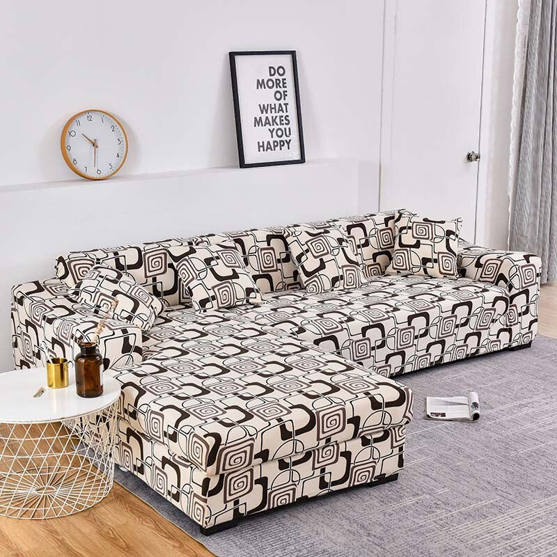 Elastic Plaid Sofa Corner Covers For Living Room