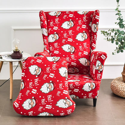 Christmas Armchair Slipcover 2-Piece