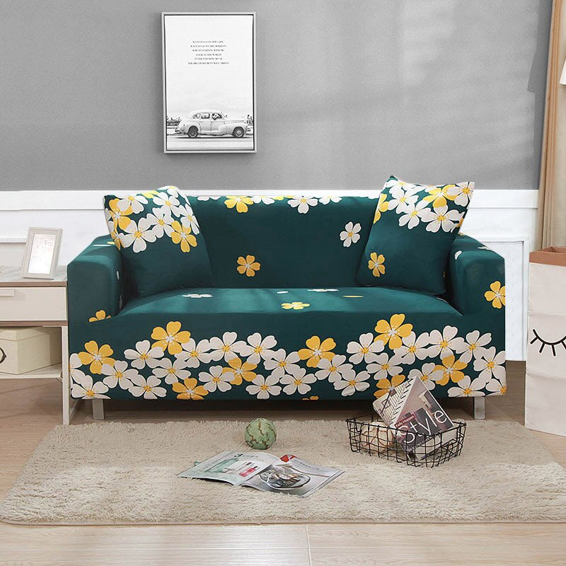 Floral Printed Stretchable Sofa Cover