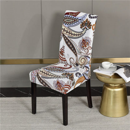 Printed Pattern Chair Cover For Dining Room