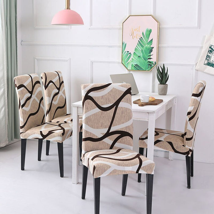 Printed Dining Elastic Chair Cover
