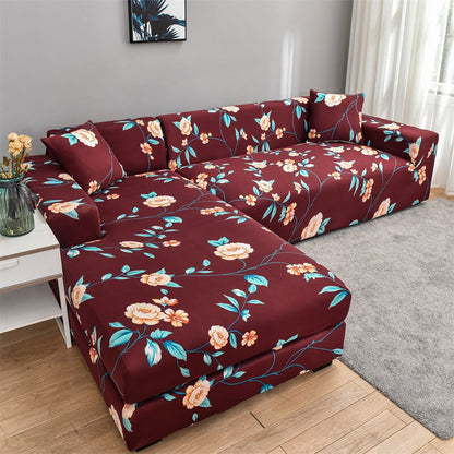 Square Printed L-shape Sofa Covers