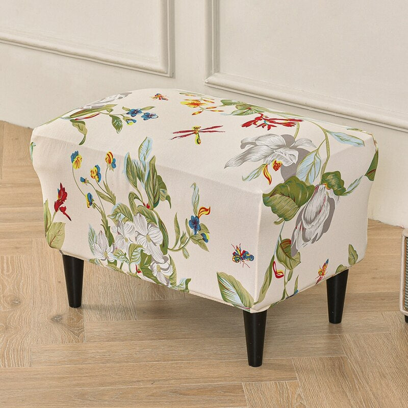 Stretch Footstool Cover For Living Room