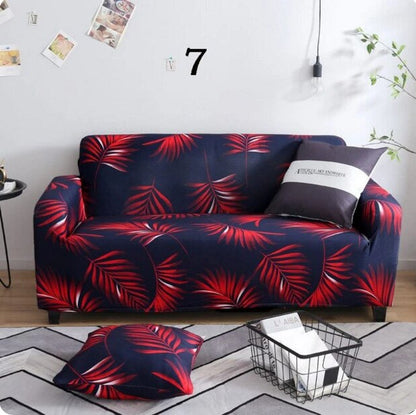 Cross Pattern Stretch L Shape Sofa Cover