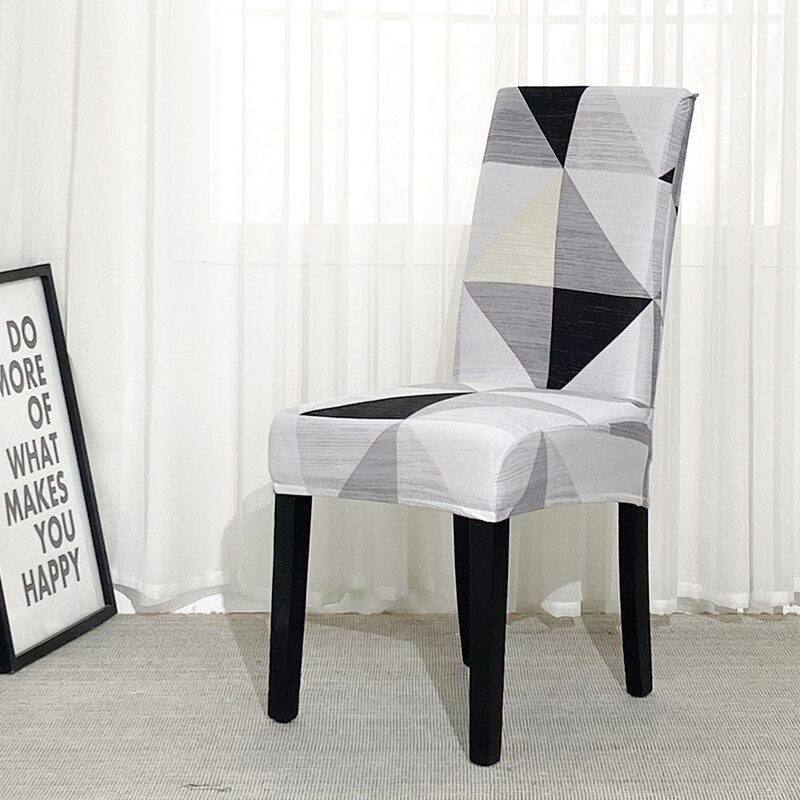 Printed Geometry Slipcover For Chair