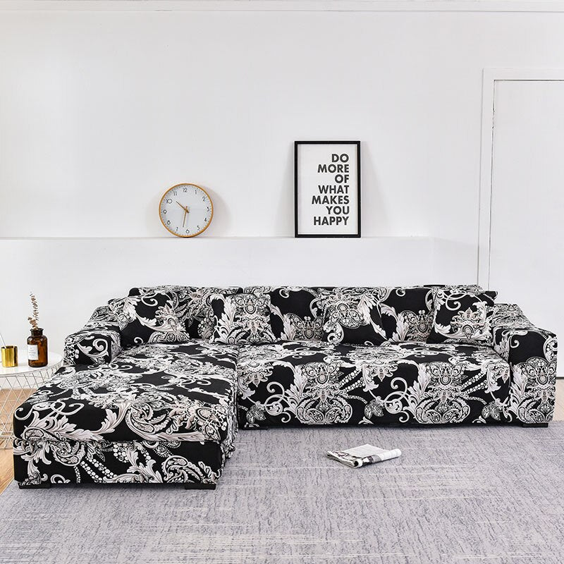 Stretch L-Shape Corner Sofa Covers For Living Room